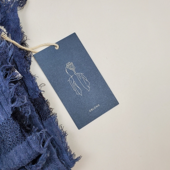 Women's Woven Oblong Scarf - Universal Thread Navy - Picture 6 of 6